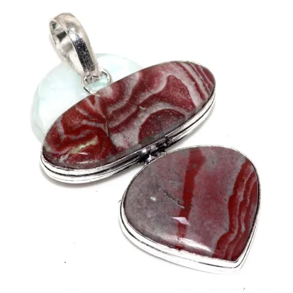 Wave Dolomite gemstone pendant - Picture 2 of 4